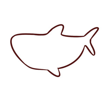 凶猛霸气鲨鱼简笔画怎么画
