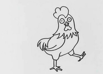 简单可爱公鸡简笔画教程画法