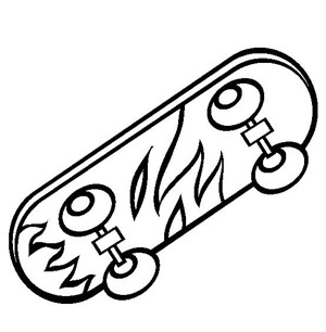 好玩的滑板车简笔画