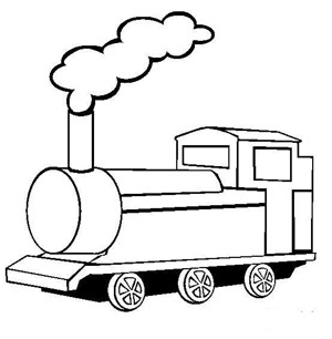 蒸汽机火车头简笔画图片