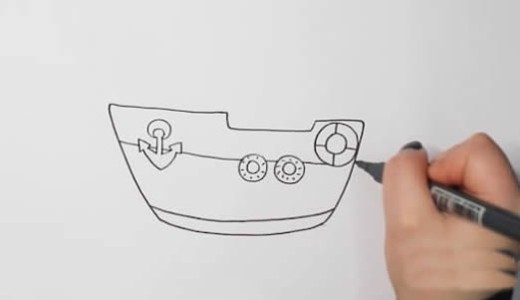 怎么画漂亮又简单的轮船