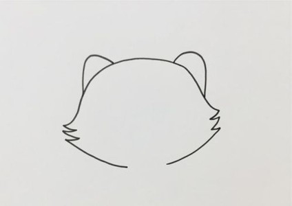 简单可爱猫简笔画绘画过程
