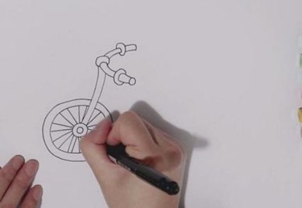 简单漂亮自行车简笔画步骤图