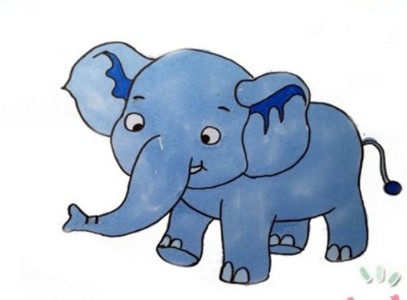大象简笔画可爱一步一步教学