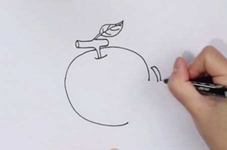 简单上色苹果简笔画画法