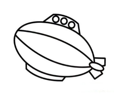 潜艇气球简笔画