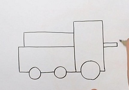 蒸汽幼儿火车简笔画画法图解
