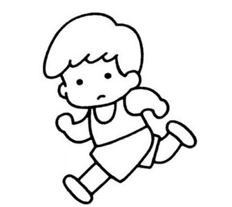 小人跑步简笔画图片大全可爱