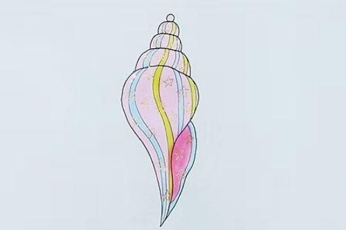 带颜色海螺简笔画怎么画 海螺简笔画图片教程