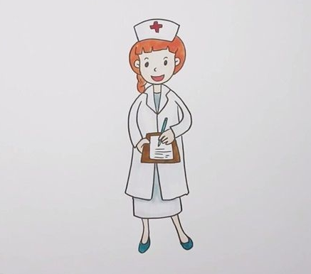 护士简笔画图片大全（3款白衣天使人物简笔画）
