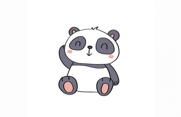 可爱熊猫简笔画步骤教程（卡通可爱熊猫简笔画图片）