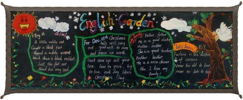 圣诞节英语黑板报图片