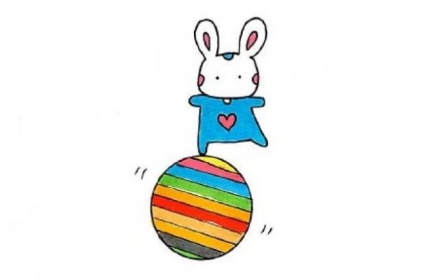 带颜色的可爱兔子简笔画怎么画（兔子简笔画图片）