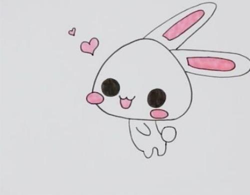 卡通可爱带颜色的兔子简笔画怎么画（兔子简笔画）