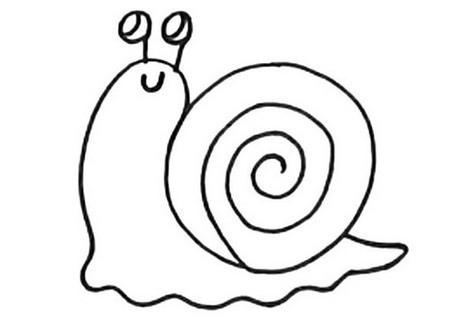 蜗牛睡觉的样子简笔画图片