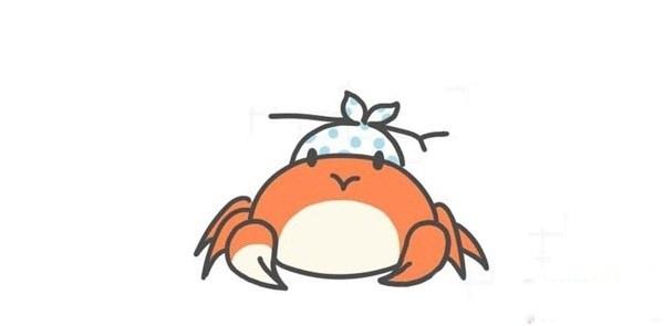 可爱带颜色的螃蟹简笔画怎么画（螃蟹简笔画图片）