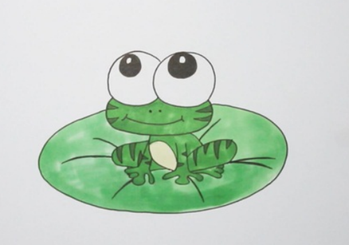 可爱彩色青蛙简笔画怎么画（青蛙简笔画图片）