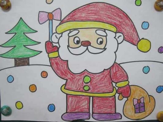 可爱的圣诞老人儿童画