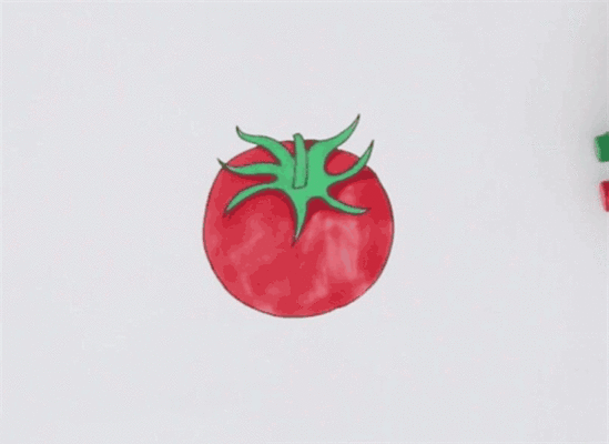 带颜色的西红柿简笔画怎么画（西红柿简笔画图片）